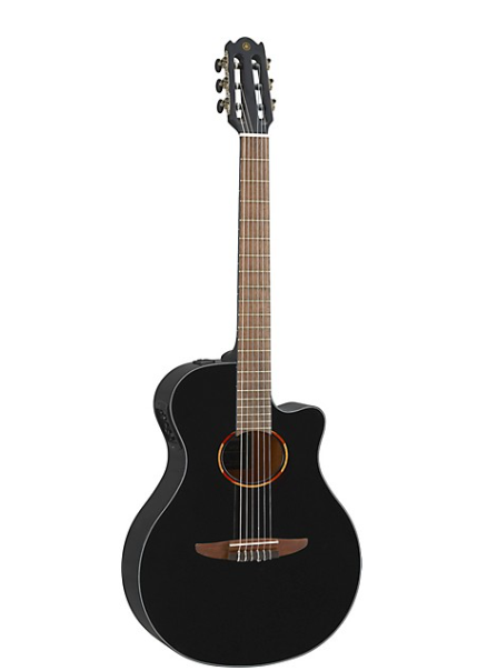 Yamaha NTX1BL Nylon String Thinline Acoustic-Electric Guitar Black