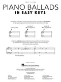 Piano Ballads in Easy Keys for Easy Piano