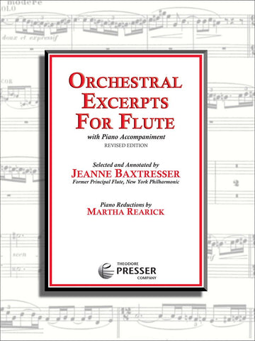 Orchestral Excerpts for Flute with Piano Accompaniment