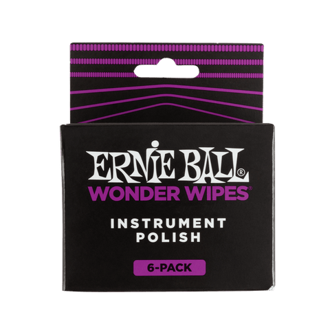 Ernie Ball Wonder Wipes Instrument Polish, 6-Pack