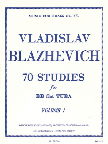 70 Studies for B Flat Tuba, Volume 1 - Blazhevich