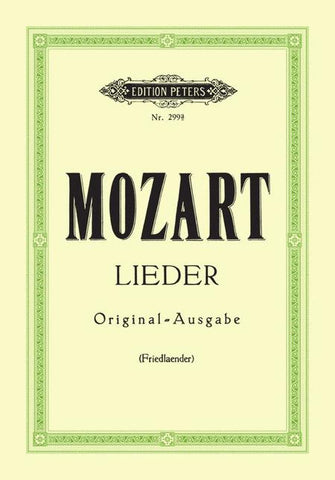 Lieder Album of 29 Songs for High Voice - Mozart