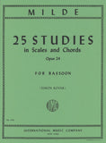 25 Studies in Scales and Chords Op. 24 for Bassoon - Milde