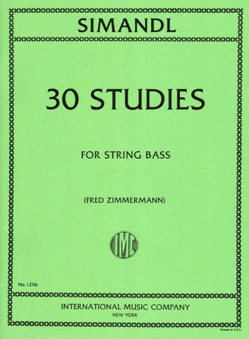 30 Studies for the Development of Tone for String Bass - Simandl