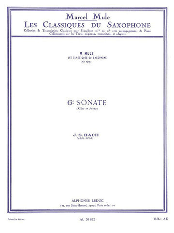 Sixth Sonata for Alto Sax & Piano - J.S. Bach