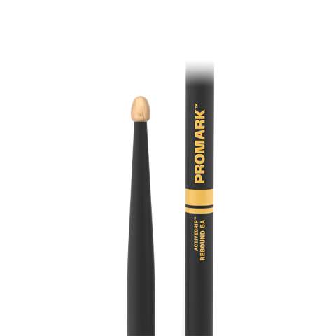 Promark R5AAG Rebound 5A ActiveGrip Hickory Acorn Tip Drumsticks