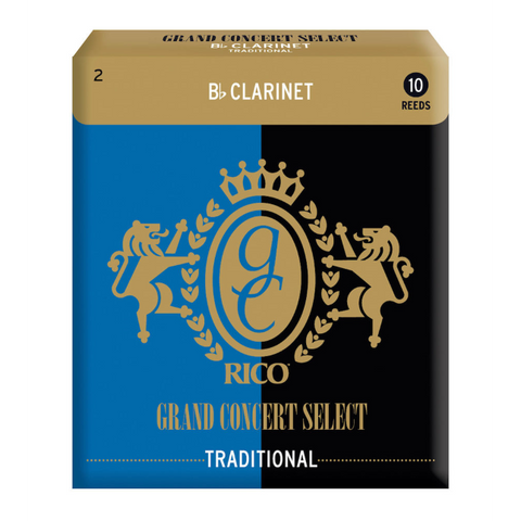 Rico Grand Concert Select Traditional Bb Clarinet Reeds, 10-Pack