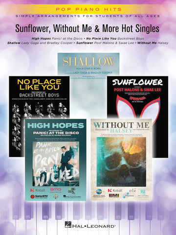 Pop Piano Hits- Sunflower, Without Me & More Hot Singles- Simple Arrangements