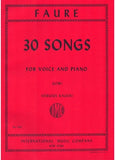 30 Songs for Low Voice & Piano - Fauré
