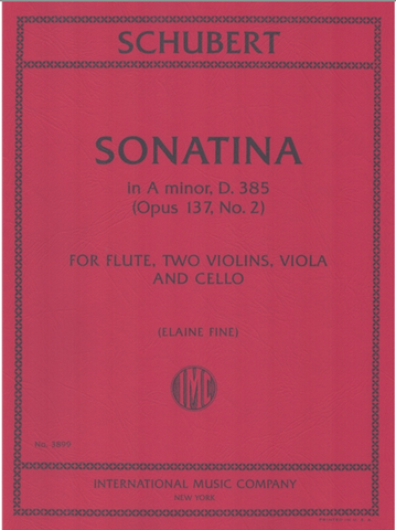 Sonatina in A minor, D. 385 (Op. 137, No. 2) for Flute, Two Violins, Viola, and Cello - Schubert arr. Fine
