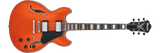 Ibanez AS73TTF Transparent Tangerine Flat Semi Hollow Electric Guitar