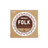 D'Addario Folk Silverplated Wound Nylon Ball End Guitar Strings