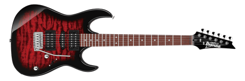 Ibanez GRX70QATRB Transparent Red Burst Electric Guitar