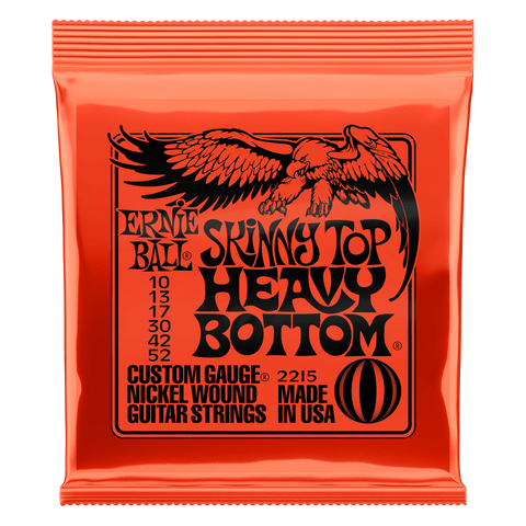 Ernie Ball Skinny Top Heavy Bottom Electric Guitar Strings, 10-52