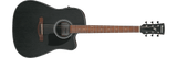 Ibanez PC54CEWKH Weathered Black Open Pore Top Acoustic Electric Guitar