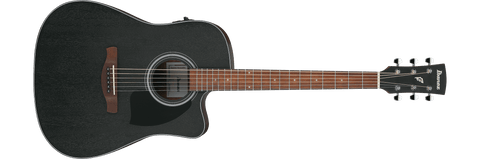 Ibanez PC54CEWKH Weathered Black Open Pore Top Acoustic Electric Guitar