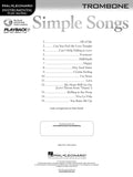 Hal Leonard Instrumental Play-Along - Simple Songs for Trombone