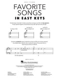 Favorite Songs in Easy Keys for Easy Piano