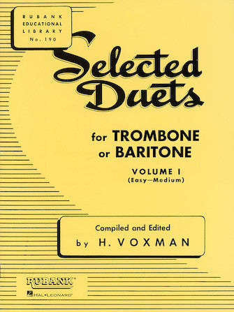 Selected Duets for Trombone or Baritone Volume 1