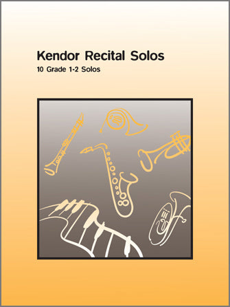 Kendor 10 Recital Solos for Flute Piano Accompaniment Book, Grade 1-2