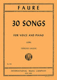 30 Songs for Low Voice & Piano - Fauré