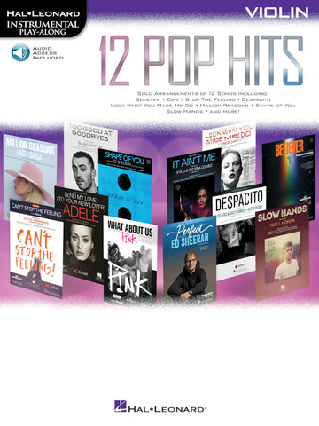 Hal Leonard Instrumental Play-Along -12 Pop Hits for Violin