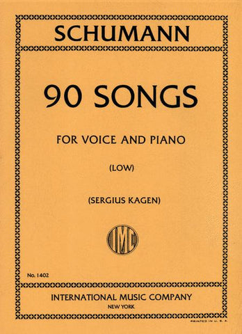 90 Songs for Low Voice and Piano - Schumann