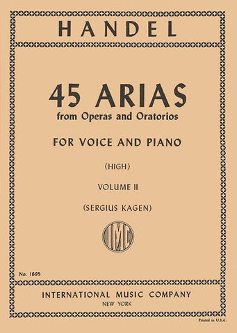 45 Arias for High Voice and Piano, Volume 2 - Händel