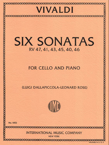 Six Sonatas for Cello and Piano - Vivaldi