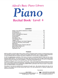 Alfred's Basic Piano Library: Recital Book 4