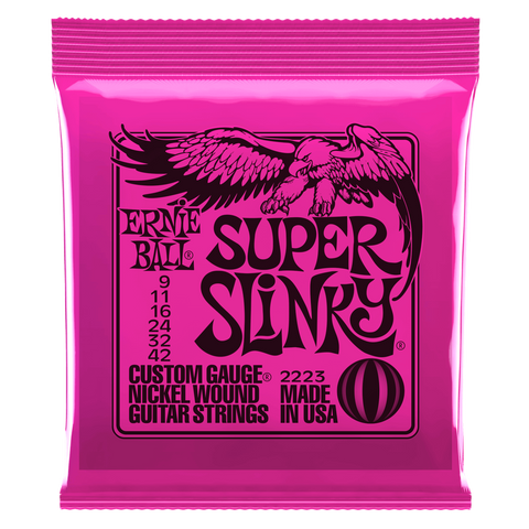 Ernie Ball Super Slinky Electric Guitar Strings, 09-42