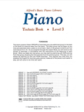 Alfred's Basic Piano Library: Technic Book 3