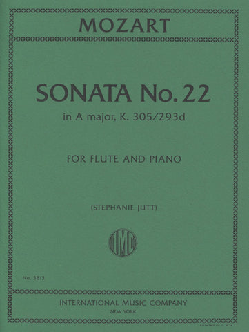 Sonata No 22 in A Major K 305/293d for Flute and Piano - Mozart