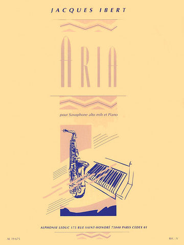 Aria in D Flat for Alto Saxophone and Piano - Ibert