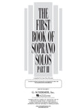 The First Book of Soprano Solos Part III