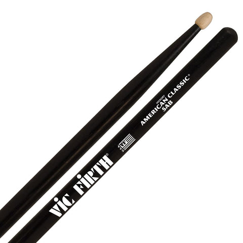 Vic Firth American Classic 5A Black Finish Wood Tip Drumsticks