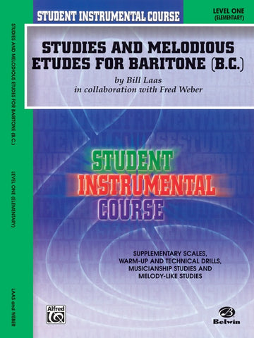 Student Instrumental Course: Studies and Melodious Etudes for Baritone BC Book 1
