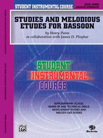 Student Instrumental Course: Studies and Melodious Etudes for Bassoon Book 3