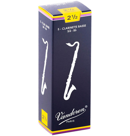 Vandoren Traditional Bass Clarinet Reeds, 5-Pack
