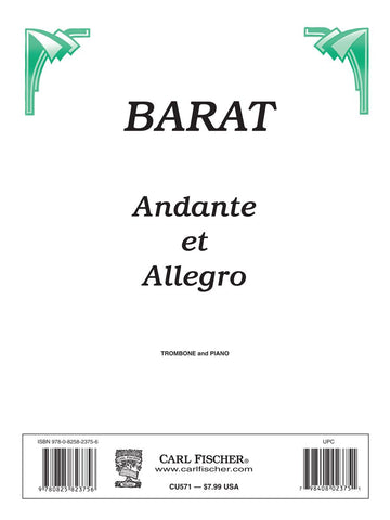 Andante et Allegro for Trombone & Piano - Barat