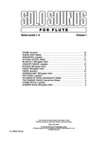 Solo Sounds for Flute, Volume 1, Levels 1-3