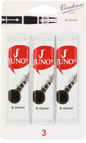 Vandoren JUNO 3 Strength Bb Clarinet Reeds, Pack of 3