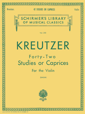 42 Studies or Caprices for Violin - Kreutzer