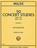 50 Concert Studies Op. 26 for Bassoon: Volume I - Milde