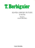 18 Exercises or Etudes for Flute - Berbiguier
