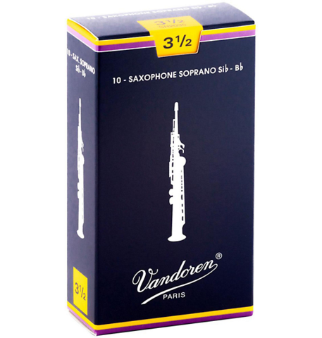 Vandoren Traditional Soprano Saxophone Reeds, 10-Pack