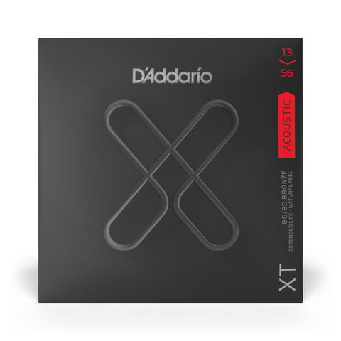 D'Addario XT 80/20 Bronze Medium Acoustic Guitar Strings, 13-56