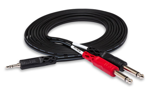 Hosa 3.5mm TRS to Dual 1/4" TS Stereo Breakout Cable