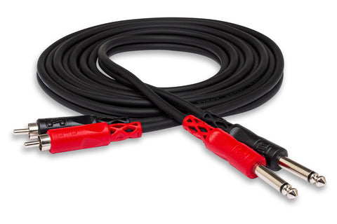 Hosa Dual 1/4" TS to Dual RCA Stereo Interconnect Cable