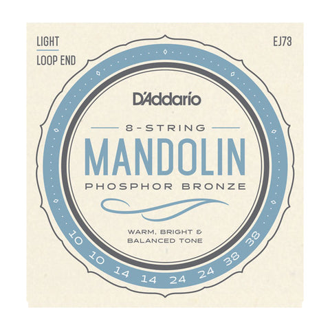 D'Addario Phosphor Bronze Light Mandolin Strings, 10-38